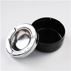 Пепельница для дома бездымная «Тофилд», для сигарет и стиков, 10.5×5 см, черная