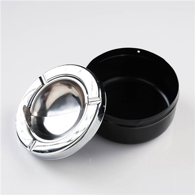 Пепельница для дома бездымная «Тофилд», для сигарет и стиков, 10.5×5 см, черная