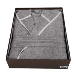 Халат Велюровый Женский (L) Ecosoft Gri Bayan Bornoz Large - EcoCotton