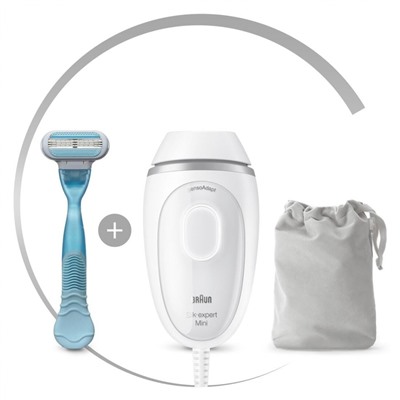 Braun IPL System quot;Silk-expert Pro PL1124 + Venus Rasiererquot; in Weiss/Silber  Система IPL "Silk-expert Pro PL1124 + Venus Shaver" белый/серебристый