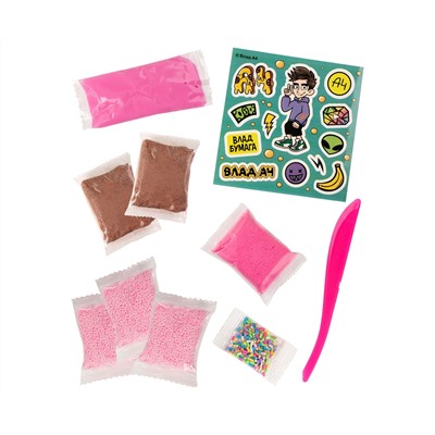 Слайм Slime Лаборатория Пранк Влад А4 "Десерт пончик", 130г