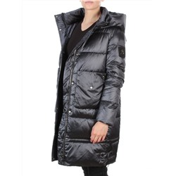 9106 BLACK Пальто зимнее женское  FLOWEROVE (200 гр. холлофайбера)