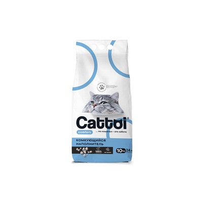 Наполнитель минеральный комкующийся Cattoi Comfort 10 кг,пластиковый пакет