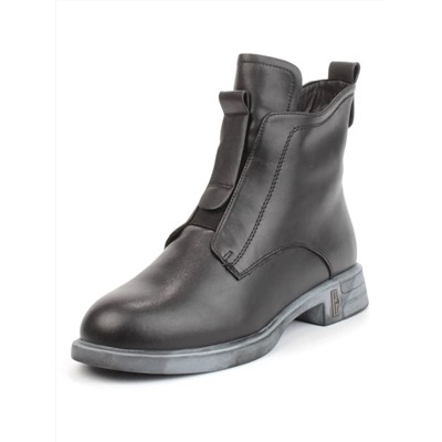 04-M3-867 BLACK Ботинки зимние женские (натуральная кожа, натуральный мех)
