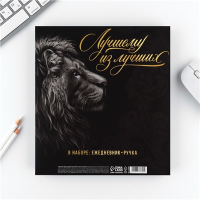 Подарочный набор «Лучшему из лучших», ежедневник А5, 80 л в твердой обложке и ручка