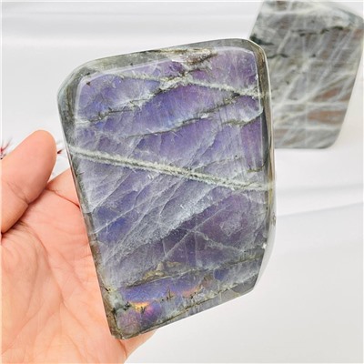 Радуга Самоцветов Срез (экран) из камня Лабрадор полированный