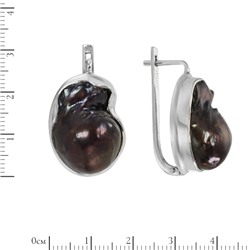 Серьги 'Барокко' с жемчугом ИАСК30510-20ЖЧN9