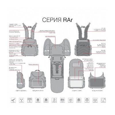 RAr-081-3 Рюкзак школьный