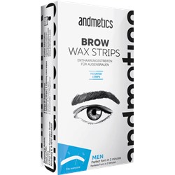 andmetics (Андметикс) BROW WAX STRIPS Men Enthaarungsstreifen Augenbrauen, 4 шт.