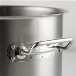 Кастрюля Hanna Knövell HoReCa, 12 л, толщина 0.8 мм, 201 сталь, дно 3 мм, с теплораспределительным слоем, индукция, нержавеющая сталь