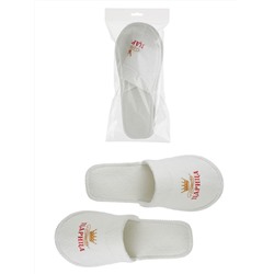 Тапки для бани и сауны с вышивкой "Царица", войлок белый