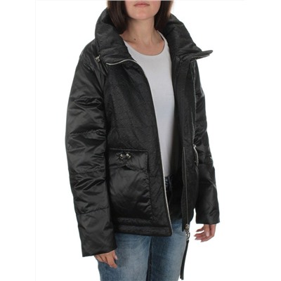 EAC918 BLACK Куртка демисезонная женская (100 гр. синтепон)