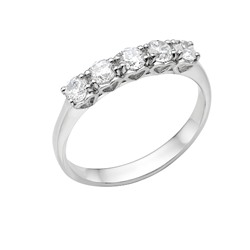 Кольцо с фианитом родированное серебро 925*