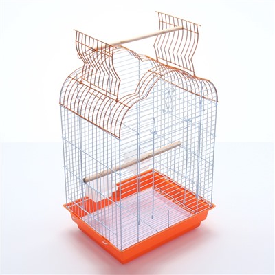 Клетка для птиц Bd-3/1o, раскрывающаяся крыша, 47,5х37х70 см, красная (фасовка 6 шт)