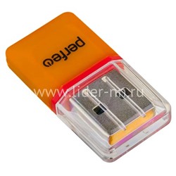 Картридер Perfeo (PF-VI-R008) для Micro SD (оранжевый)