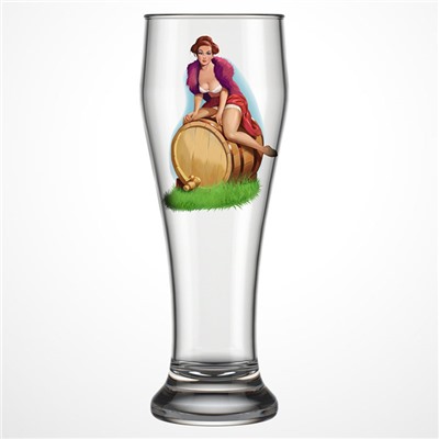 Бокал пивной 500 мл "Pin-up beer" Подарочный 303-Д