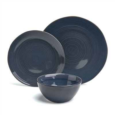 НАБОР ОБЕДЕННЫЙ BRONCO "CONCEPT" НА 4ПЕР. 12 ПР. СИНИЙ