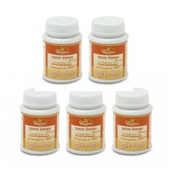 Набор Правал Панчамрут (5 x 25 таб), Praval Panchamrut Set, произв. Dhootapapeshwar