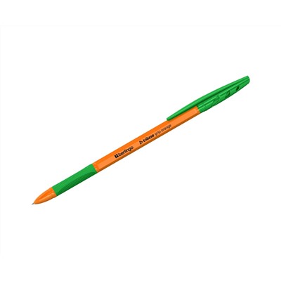 Ручка шариковая Berlingo "Tribase grip orange" зеленая, 0,7мм, грип