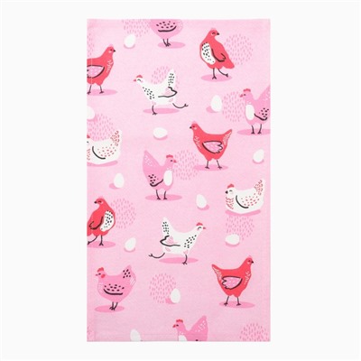 Полотенце кухонное Доляна Chicken 28×46 см, рогожка, 100% хлопок, 160 г/м²