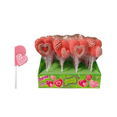 Воздушный зефир на палочке «Заплющь зефирку! СЕРДЕЧКИ», 24шт.