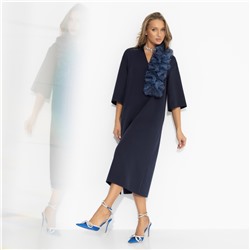 Платье со съемным декором, Сияние глянца (синее)