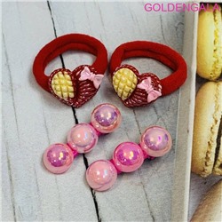 Набор аксессуаров для волос (резинка 2 + зажимы 2 "уточки") НД 3 тип 2