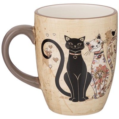 КРУЖКА AGNESS "ПАРИЖСКИЕ КОТЫ" 11,5*8*10 СМ 300 МЛ (КОР=72ШТ.)