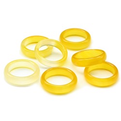 Кольцо из агата цвет лимонно-желтый