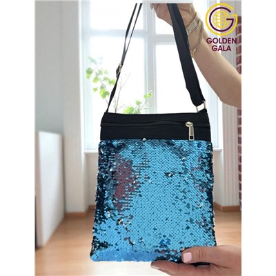 Сумка-планшет с пайетками на длинной ручке 22,5х27,5  см