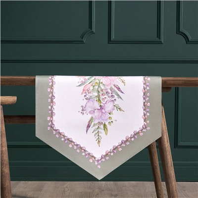 ДОРОЖКА "ИРИСЫ" 45Х145СМ, 100% ХЛОПОК,ТВИЛ C ПРОПИТКОЙ БЕЛЫЙ