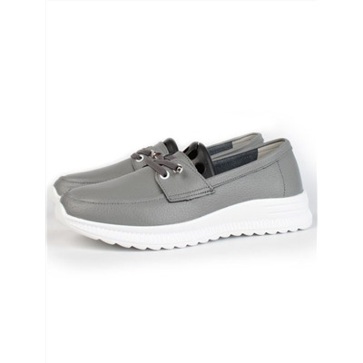 03-ZL-8861-1 DK. GRAY Полуботинки женские (натуральная кожа)