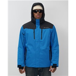 Горнолыжная куртка мужская зимняя голубого цвета 7611Gl