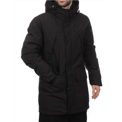 8893 BLACK Куртка мужская зимняя облегченная (130 гр. холлофайбер)