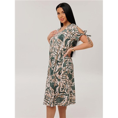 Женское платье Пл-109(К) / Зеленый (узоры)
