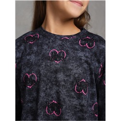 Футболка "Принт" Графит Девочка