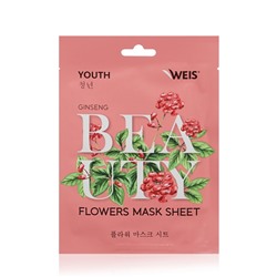 WEIS Flower Маска для лица ЖЕНЬШЕНЬ омолажение, 23гр