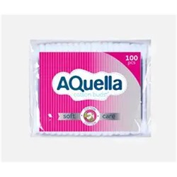 ВАТНЫЕ ПАЛОЧКИ AQUELLA П/Э 100ШТ, АРТ.7445/06449/40156
