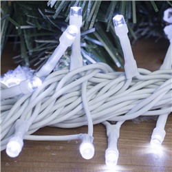 УЦЕНКА НИТЬ уличная, Д: 20 м, Н.Б., LED-200-220V, 8 режимов, БЕЛЫЙ