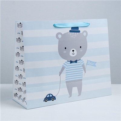 Пакет подарочный ламинированный, упаковка, «Hello», XL 49×40×19 см