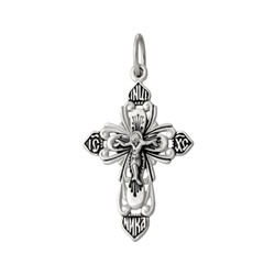 Крест из серебра литье частичное чернение
