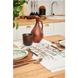 Дорожка на стол Этель Berry garden, 30×70 см, 100% хлопок, саржа 190 г/м², бежевая