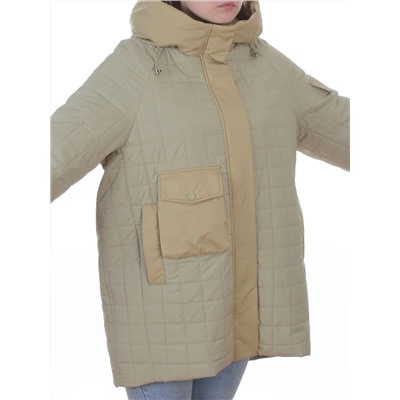 9608 LT. GREEN (OLIVE) Куртка стеганная демисезонная женская (100 гр. синтепон)