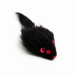 Игрушка для кошек "Мышь малая", 5 см, чёрная