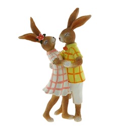 Фигурка декоративная "Зайцы",  L13 W7,5 H20 см 751816