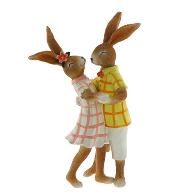 Фигурка декоративная "Зайцы",  L13 W7,5 H20 см 751816