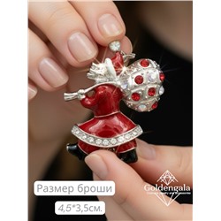 Брошь новогодняя "дед мороз" БР4 модель БРО/20