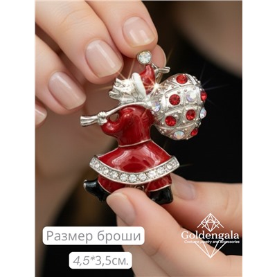 Брошь новогодняя "дед мороз" БР4 модель БРО/20