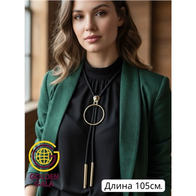 Кулон-галстук на текстильном шнуре "Женская грация" Арт КШ2130/24