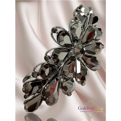 Заколка автомат для волос с кристаллами «Блеск элегантности» ЭЛЗ8/06